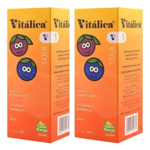 Mango Flavored Syrup, Vitalica Kids Lysine Food Supplement 250 ml