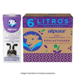 Alpura lactose-free milk, box with 6 pieces of 1 l each